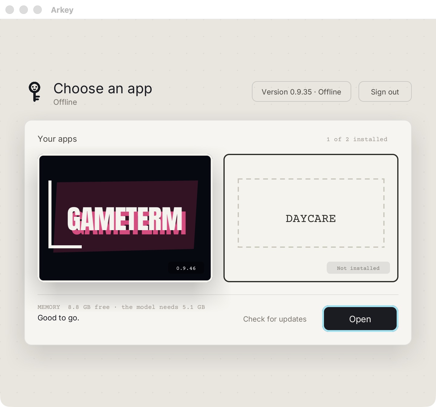 Choose an app